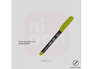 Caneta Marcador Brush Aquarelável CIS - Verde limão