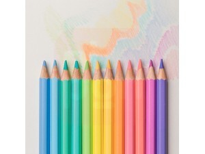 Lápis de Cor 24 Cores Pastel - Compactor